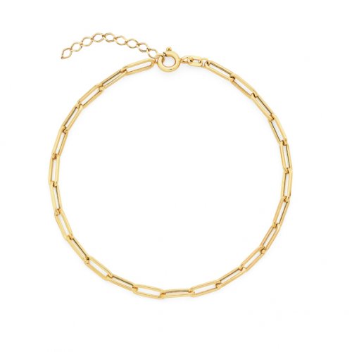10K Yellow Gold Paperclip Bracelet