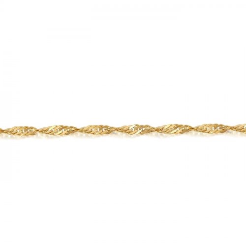 10K Yellow Gold Singapore Chain Bracelet