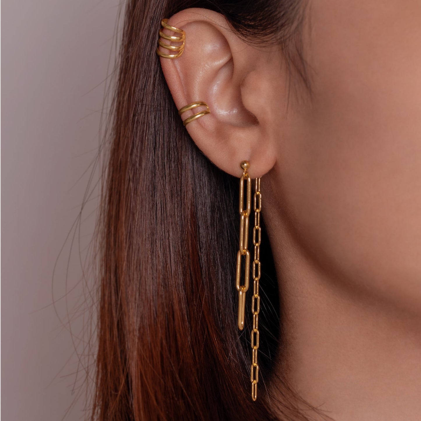 Paperclip Linear Earrings