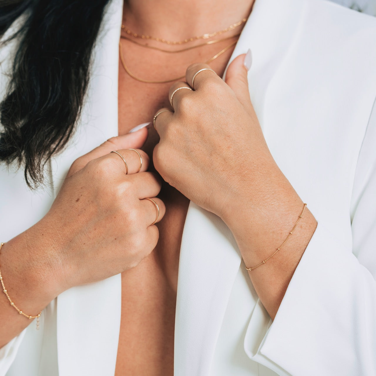 Minimal Satellite Chain Bracelet