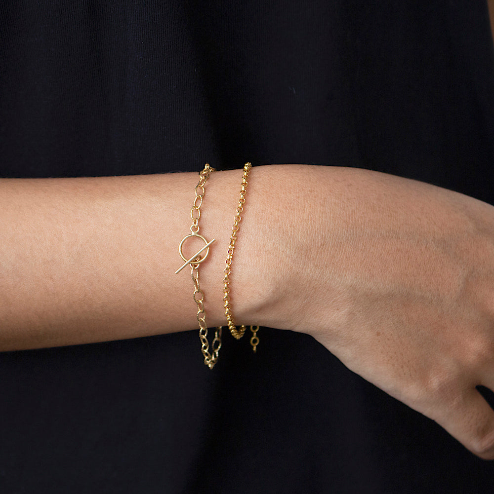 Sparkly Chain Toggle Bracelet