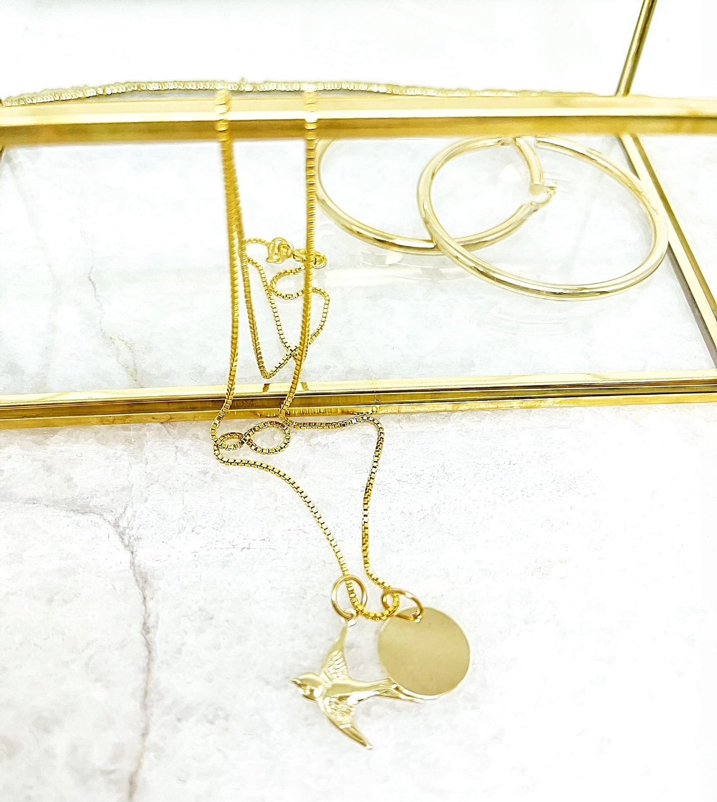 14KGF Dove Charm Necklace