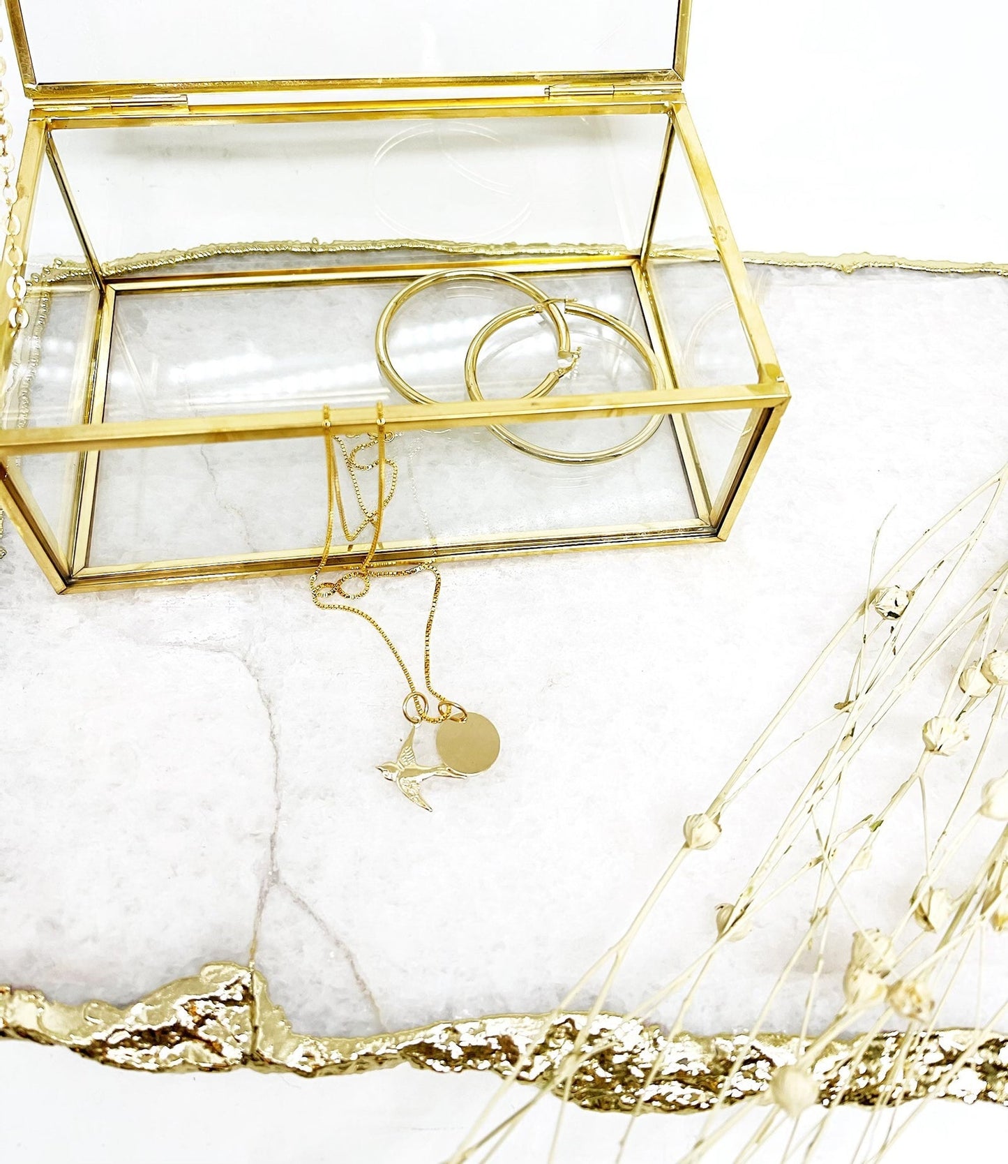 14KGF Dove Charm Necklace