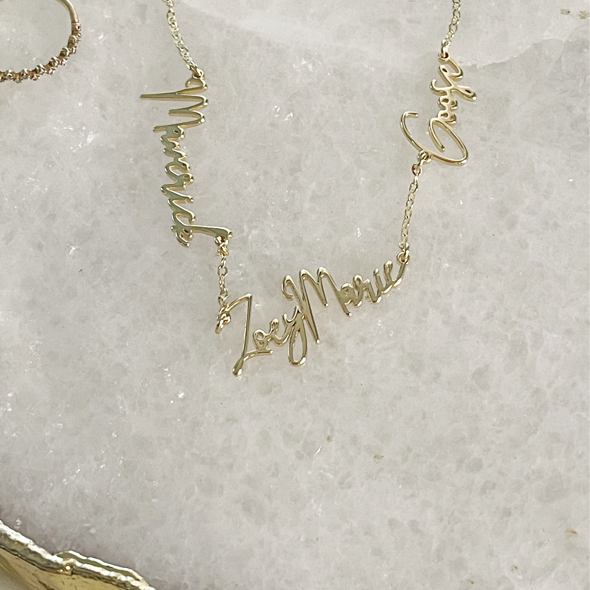 Custom Three Names Necklace