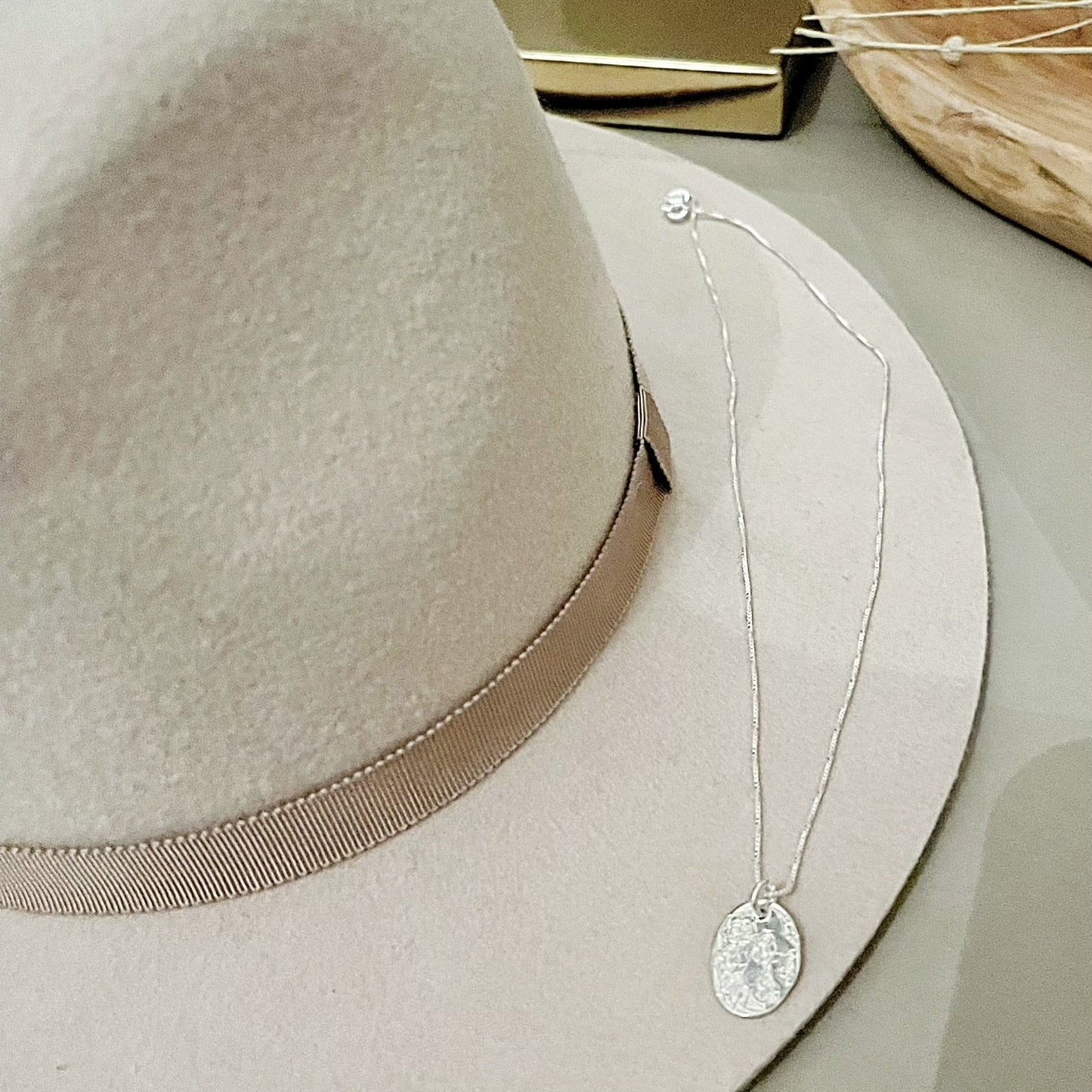 Oval Bouquet of Roses Necklace