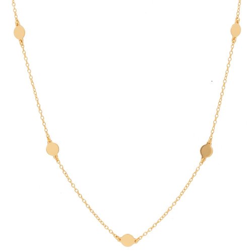Flat Polka Dot Circles Necklace