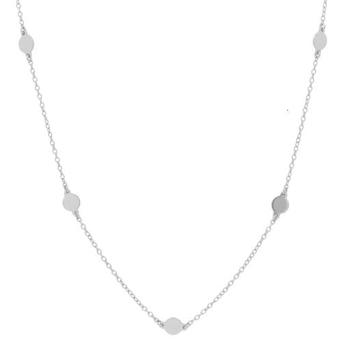 Flat Polka Dot Circles Necklace