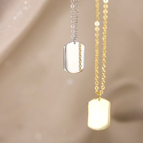Minimal Dog Tag Necklace