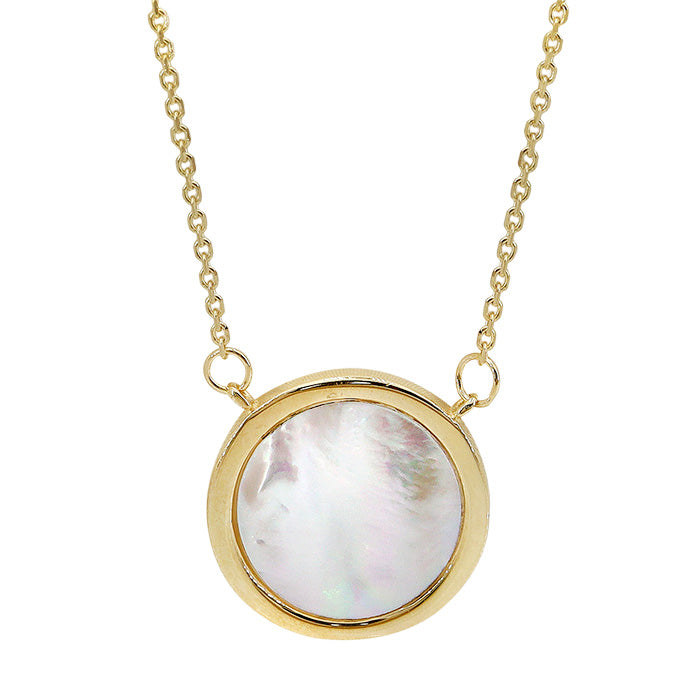 10K Gold Mother of Pearl Necklace