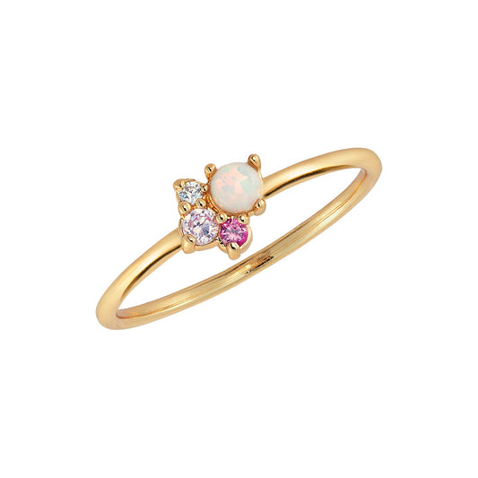 Ruby Sparkles Gold Ring