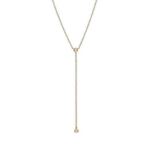 Bling Lariat Necklace Gold