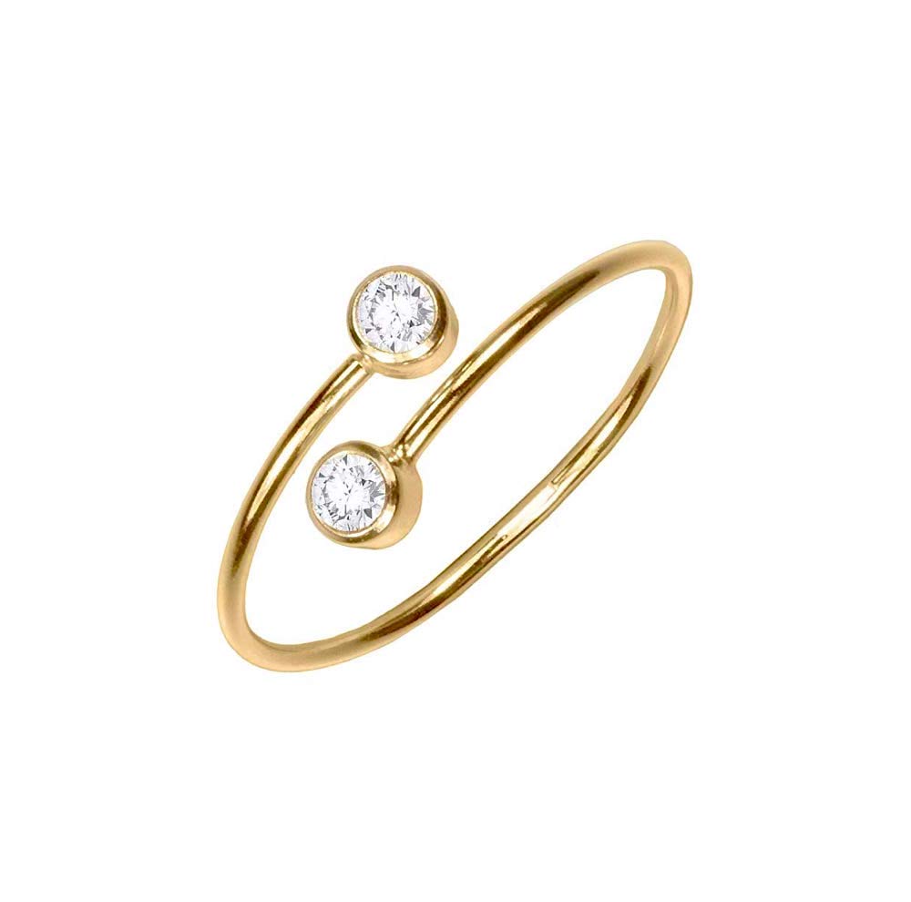 Open Golden Bezel Ring