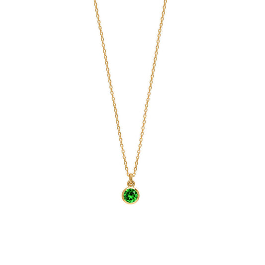 Little Emerald Bezel Choker Necklace