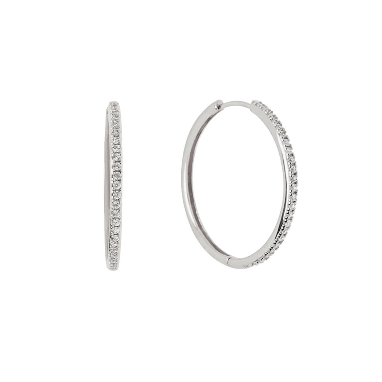 Pave Big Hoop Earrings