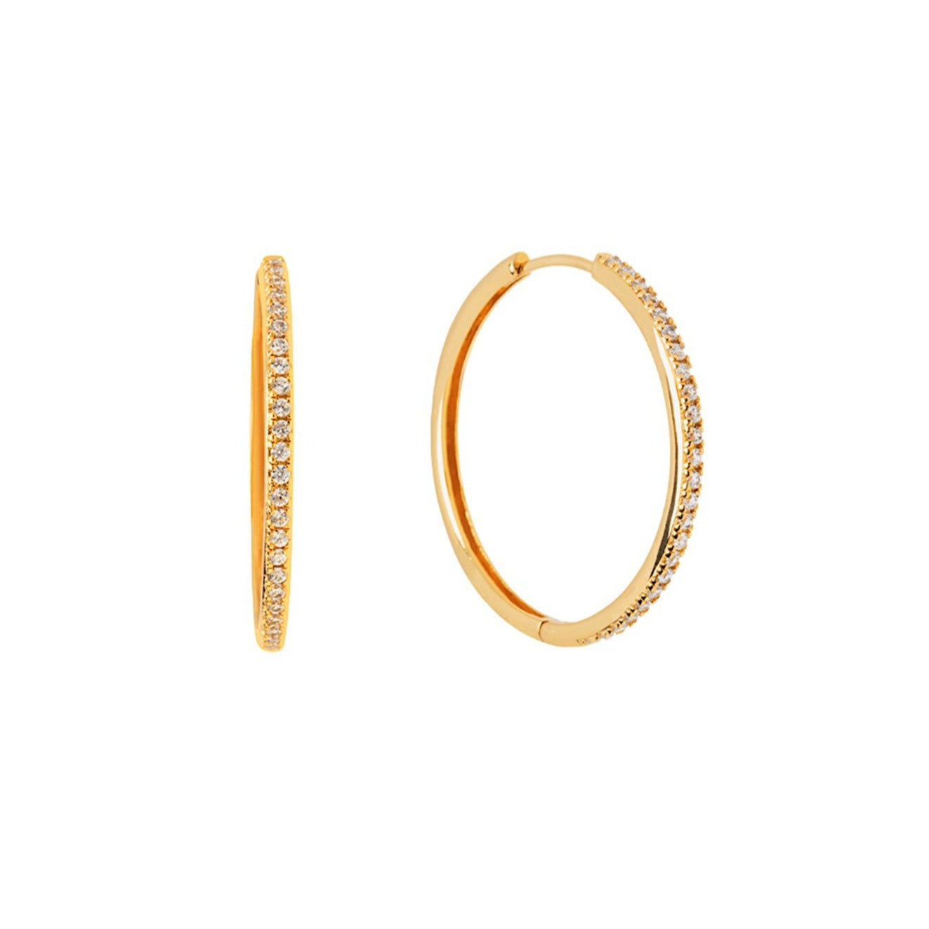 Pave Big Hoop Earrings