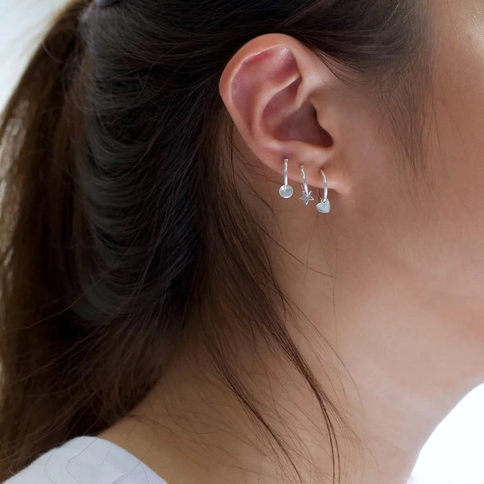 Mini Heart Hoop Earrings