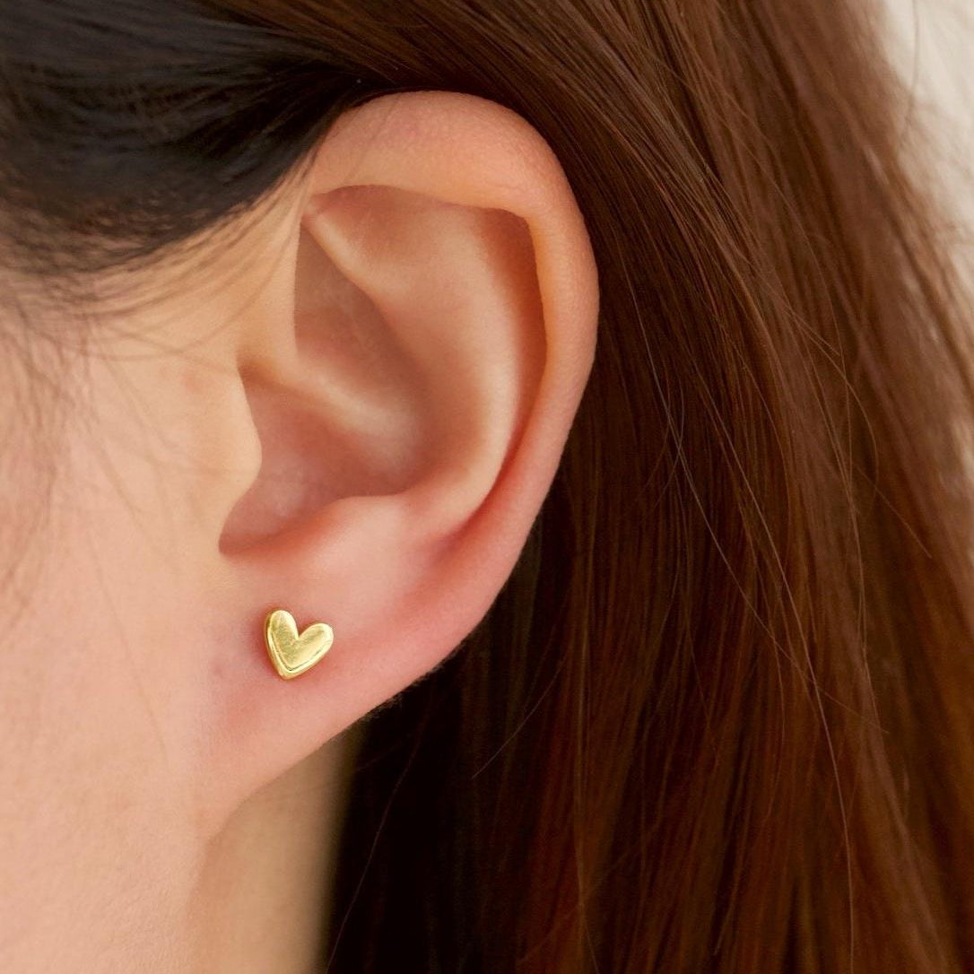 Pure Heart Stud Earrings