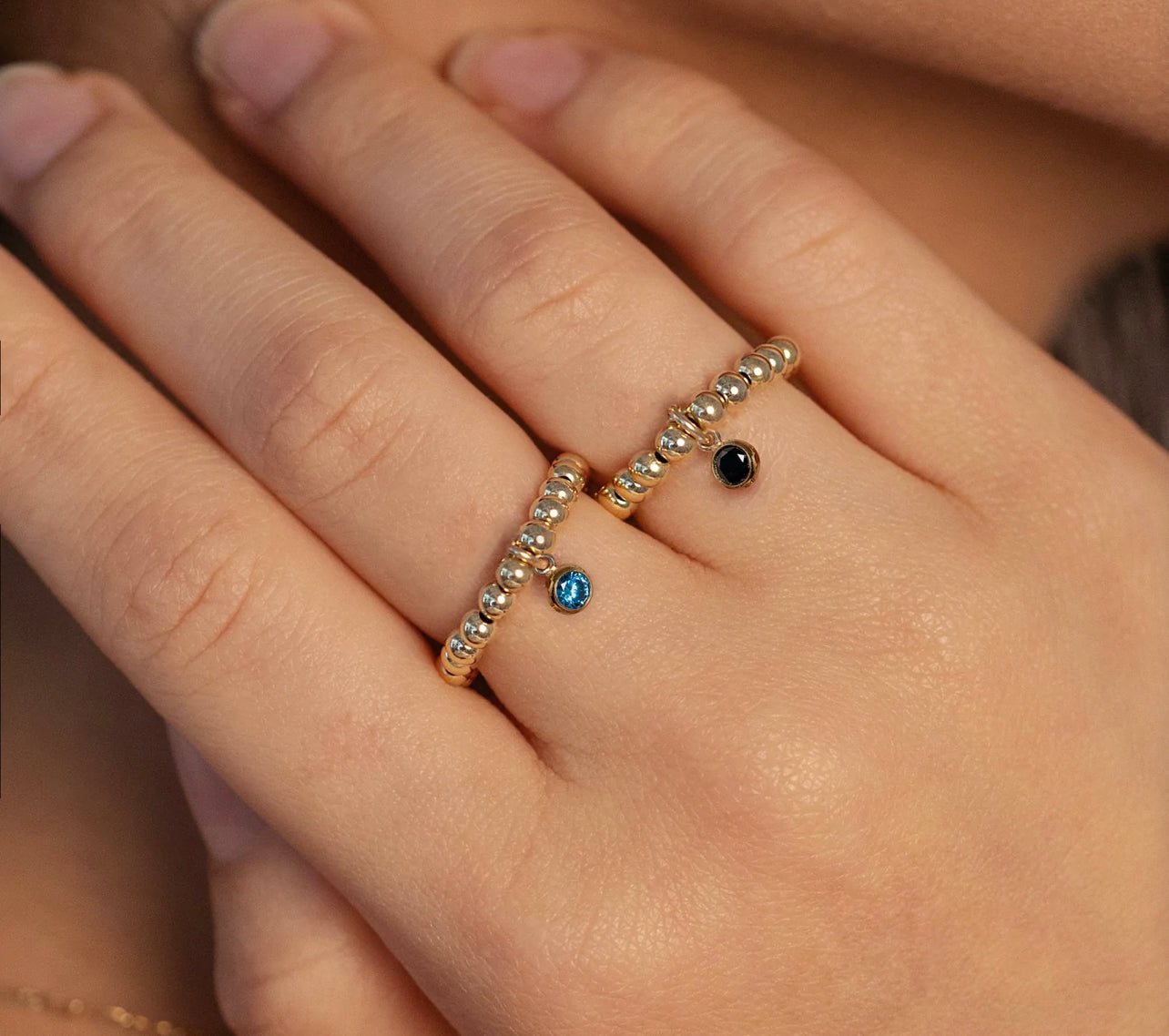 Personalized Birthstone Bezel Ring