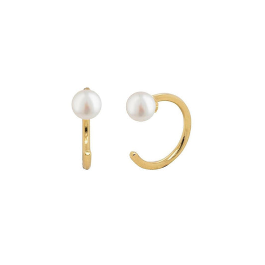 Pearl Huggies Earrings