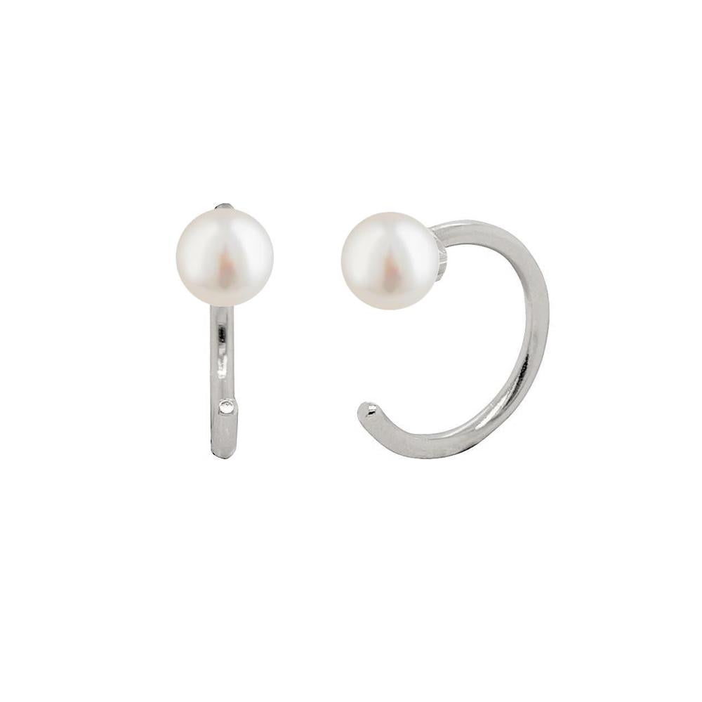Pearl Huggies Earrings