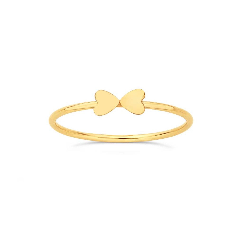 Love Double Heart Stacking Ring