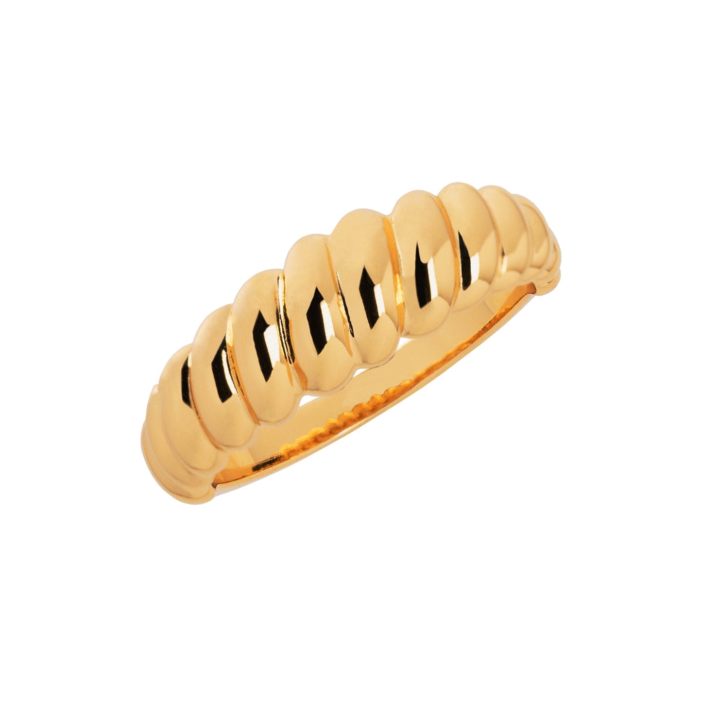 Croissant Dome Ring Gold