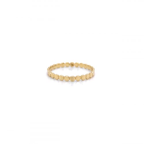 10K Yellow Gold Dotted Ring