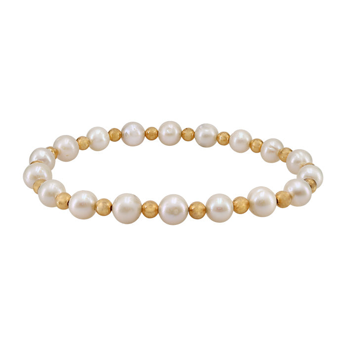 14KGF 4mm bead with 7mm freshwater pearl beads