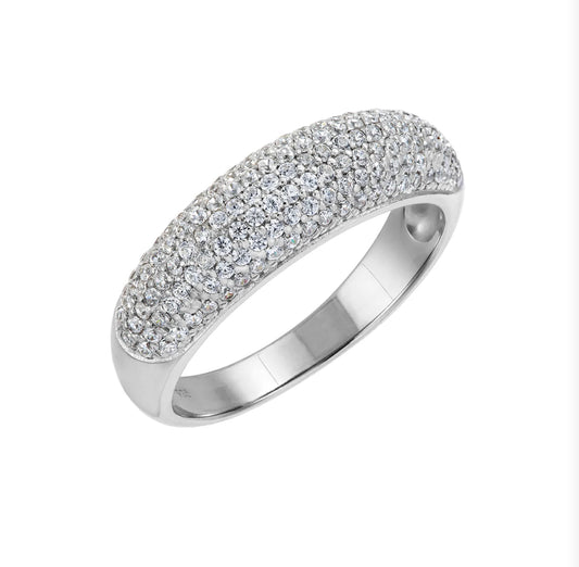 Encrusted Pave Dome Ring