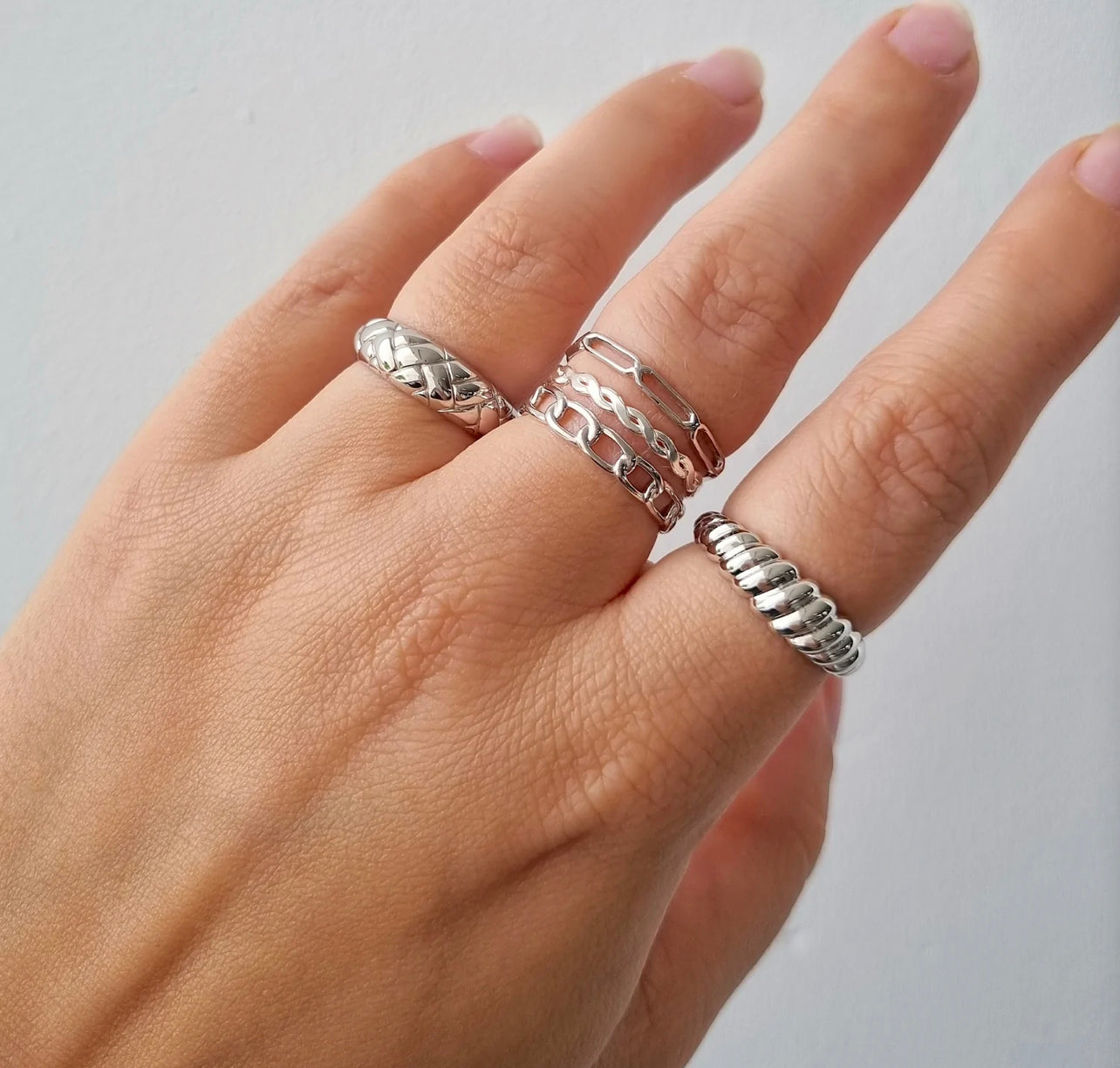 Croissant Dome Ring Silver