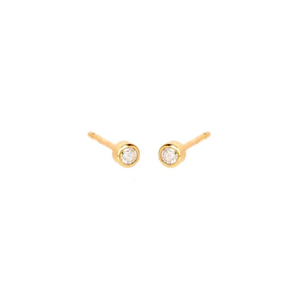 Mini Bezel Stud Earrings