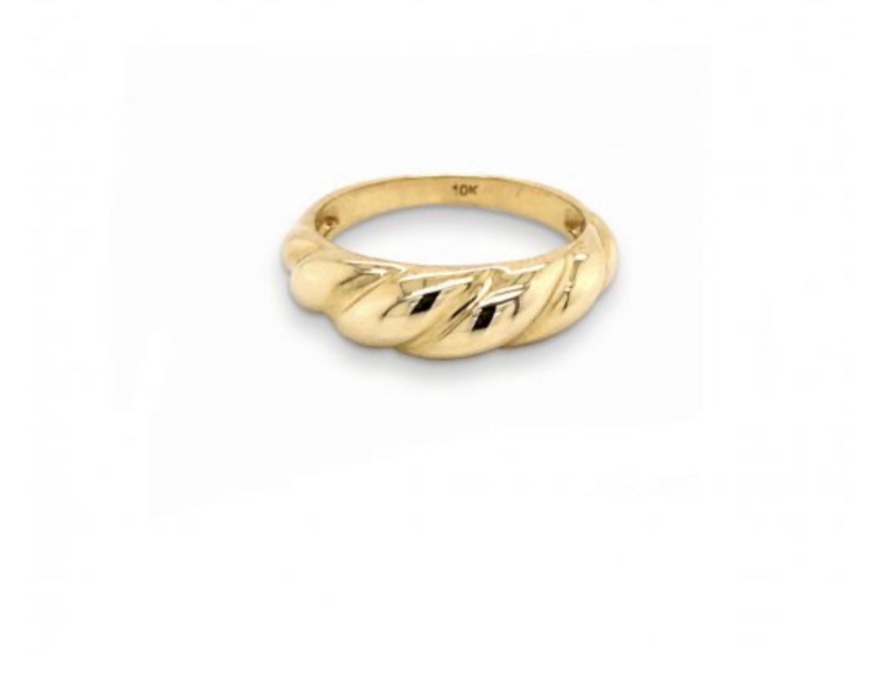 10K Yellow Gold Croissant Ring