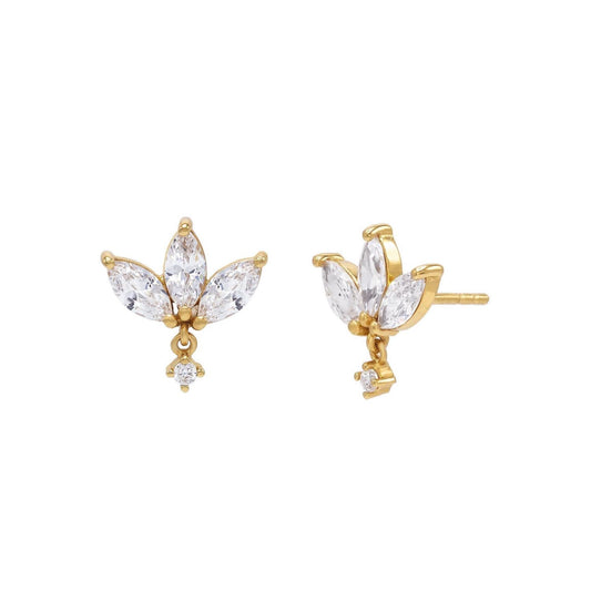 Sparkly Marquise Dangle Stud Earrings