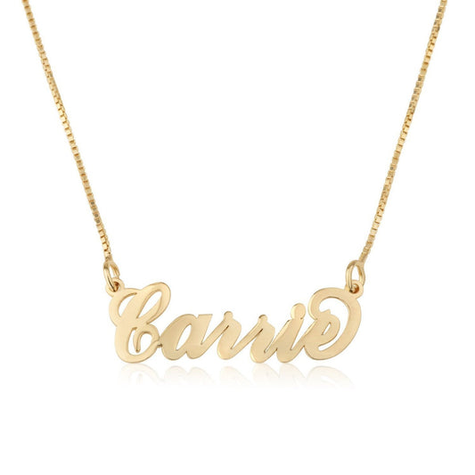 Custom Name Script Necklace - Carrie Font