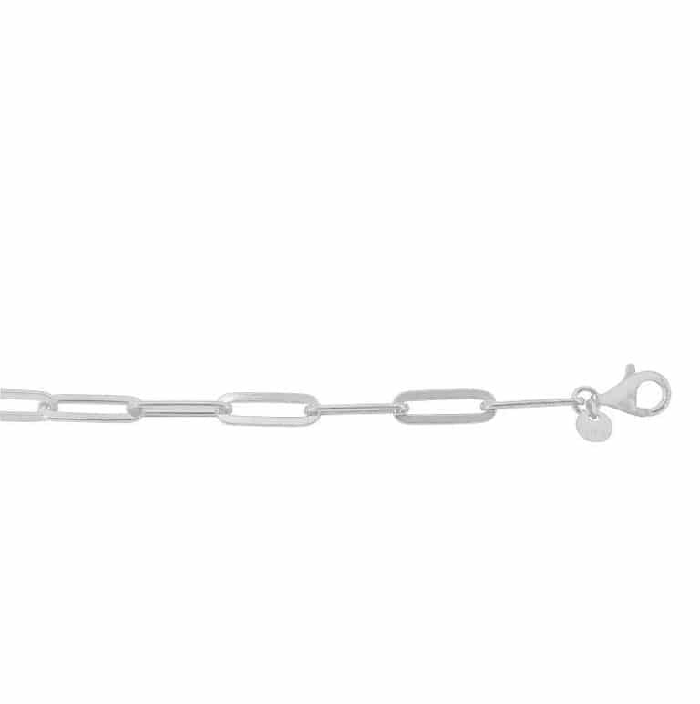 Paperclip Chain Bracelet 4.5mm Flat