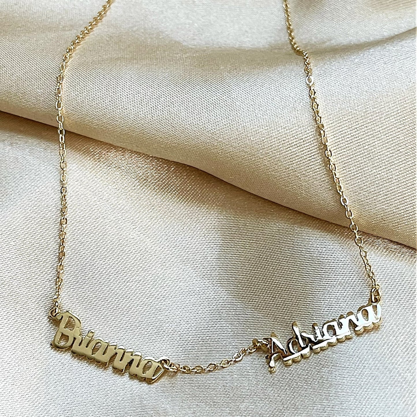 Custom Two Name Necklace
