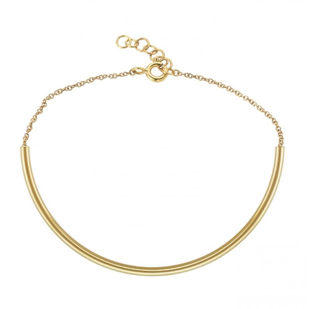 Golden Curved Bar Bracelet