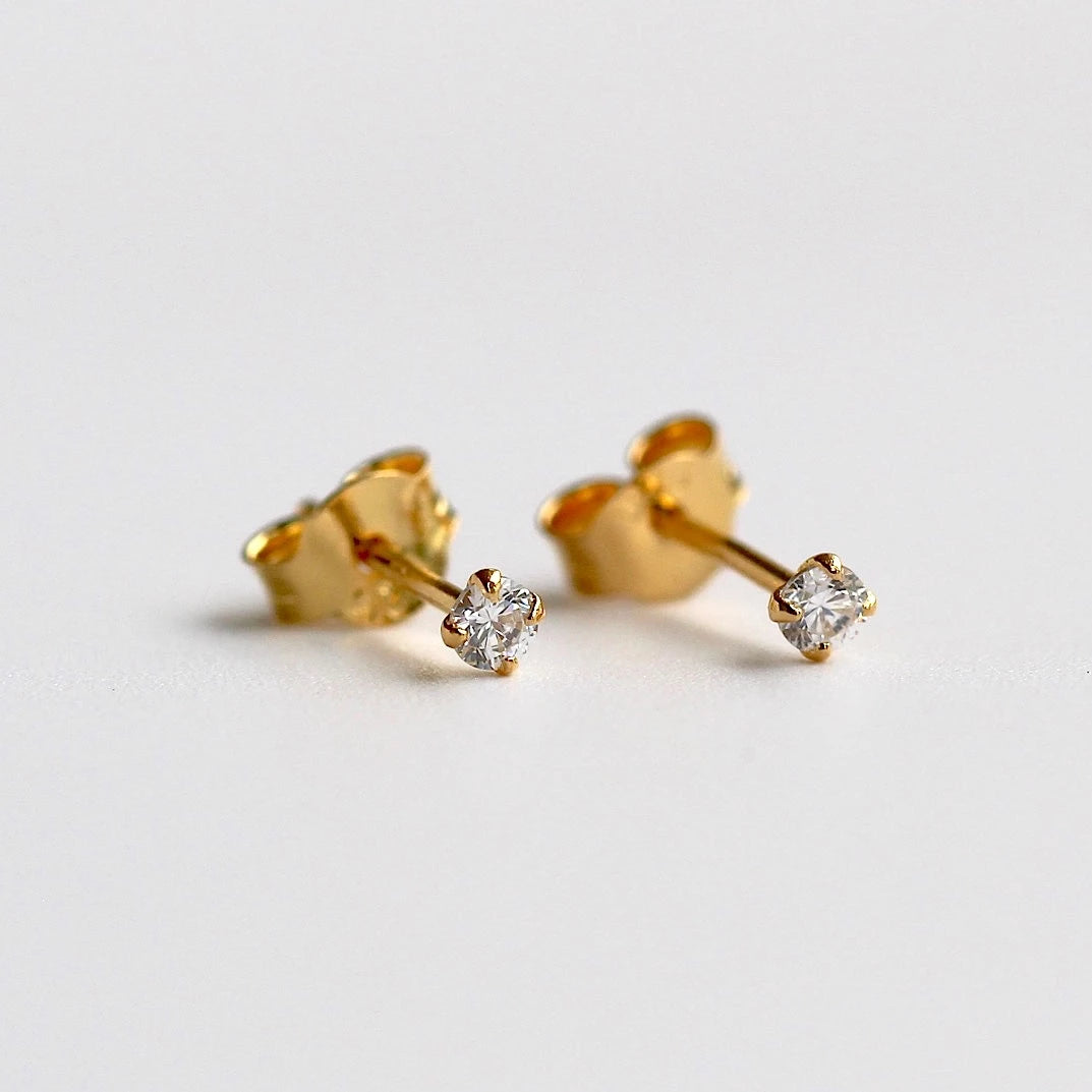 Sparkly Tiny Stud Earrings 2.5mm