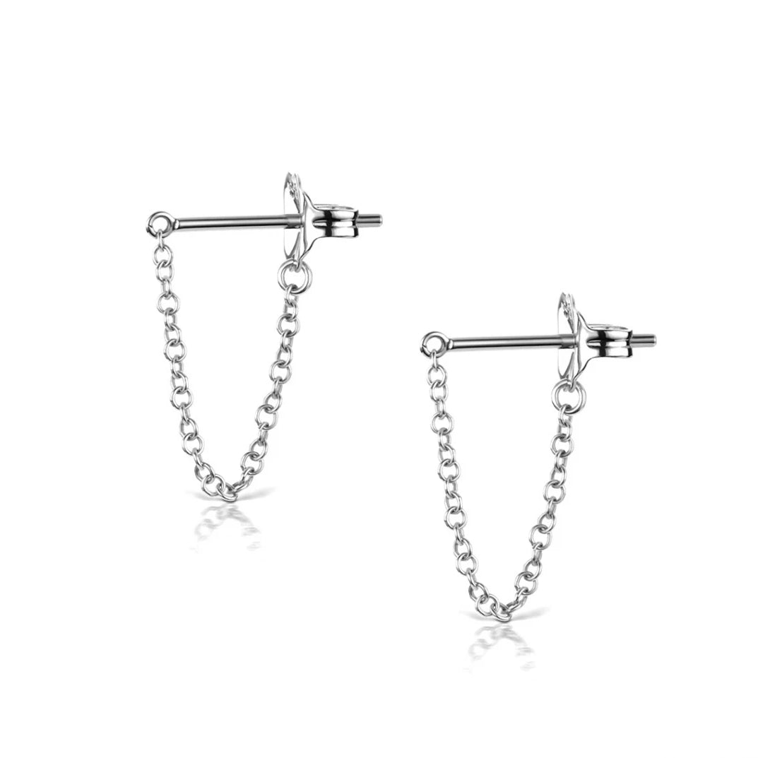 Wrap Chain Stud Earrings